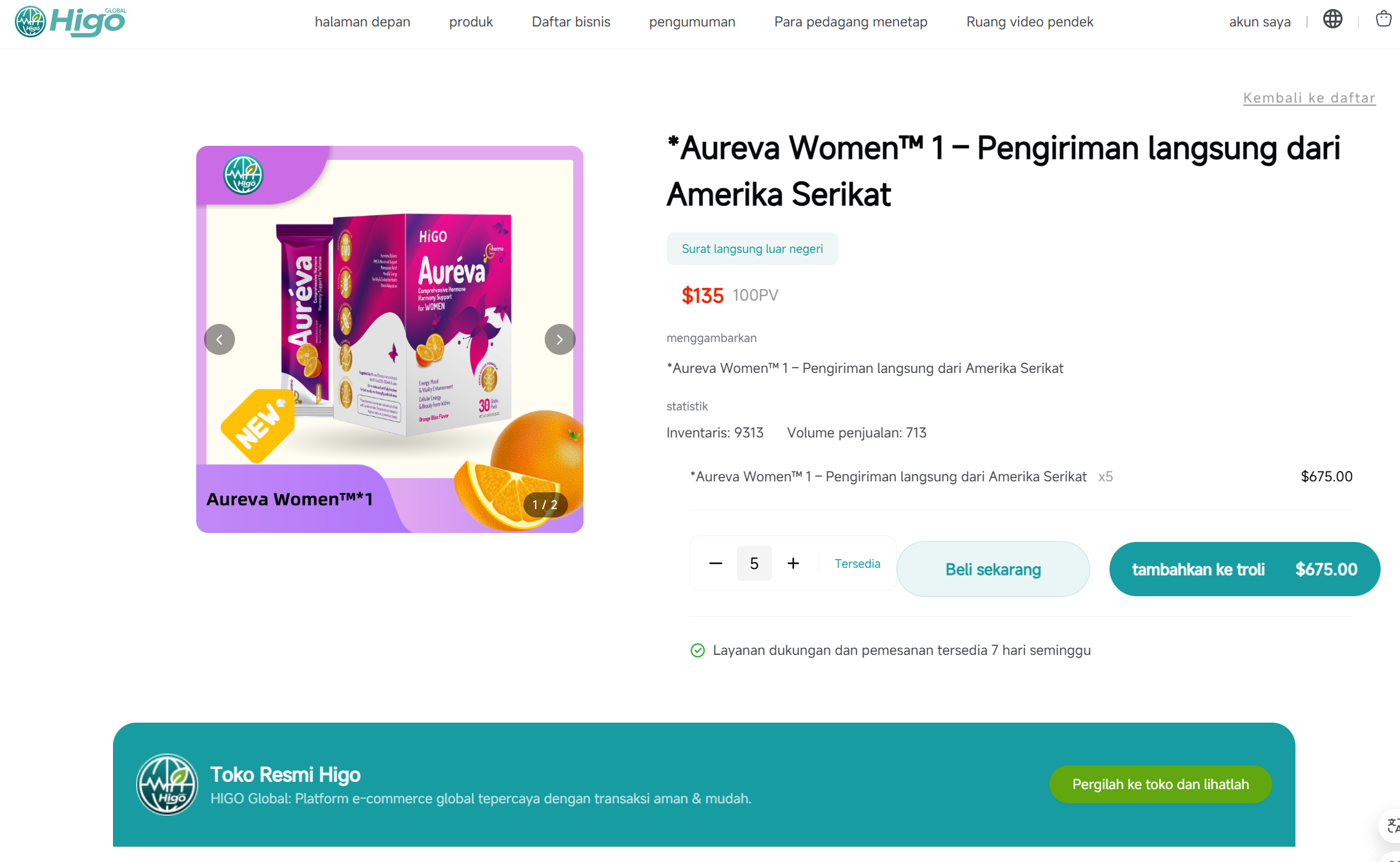 Atur jumlah dan beli sekarang